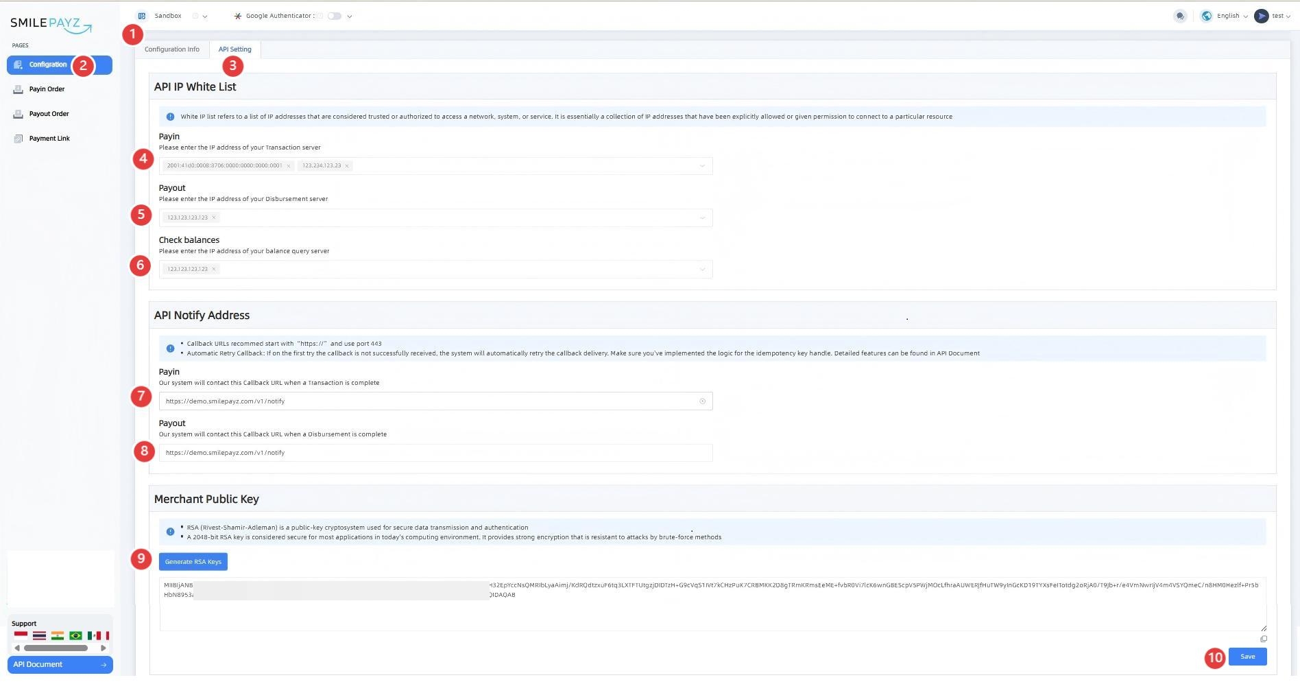 Sandbox RSA Key Generation