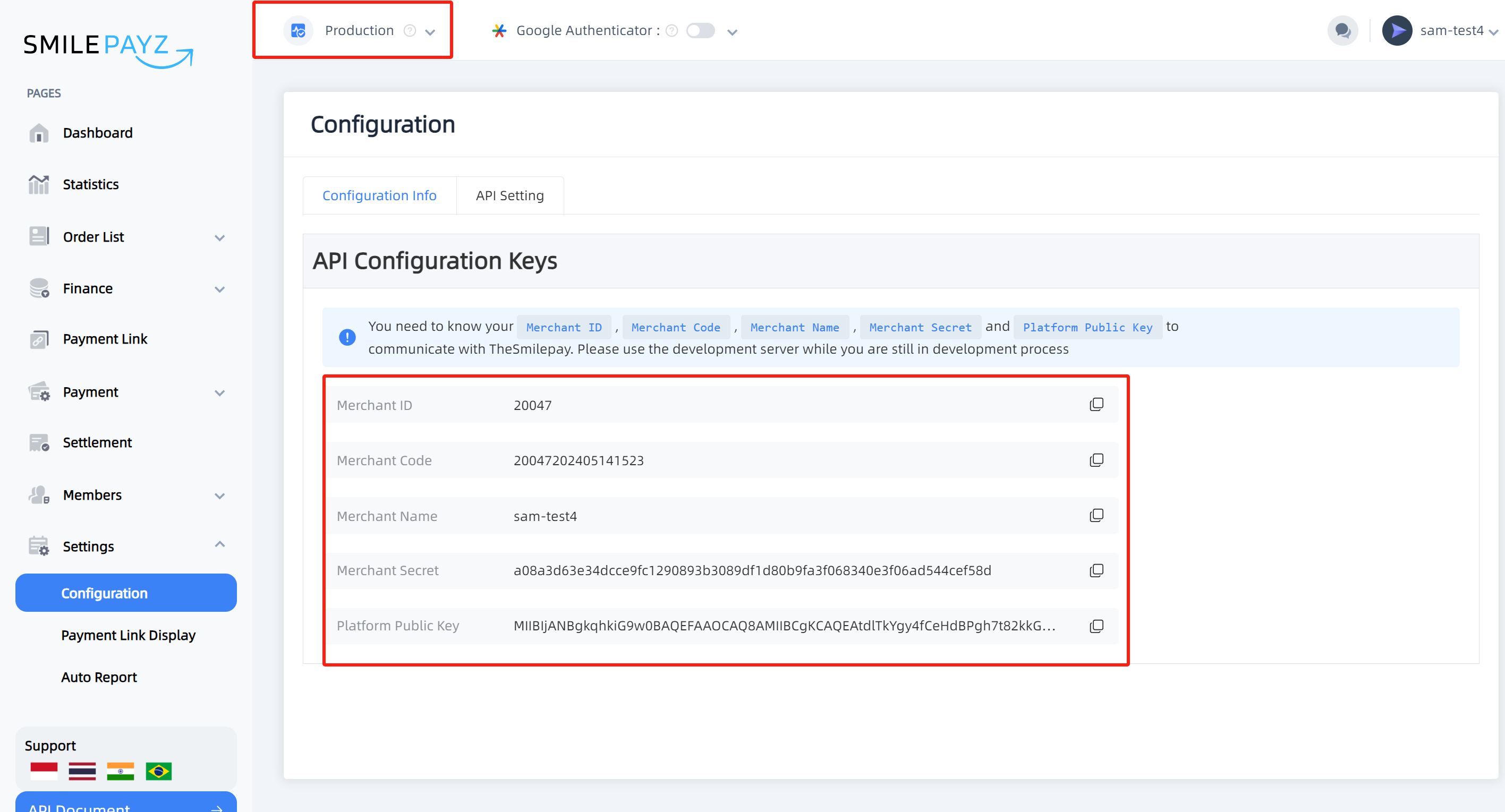 Production Integration
