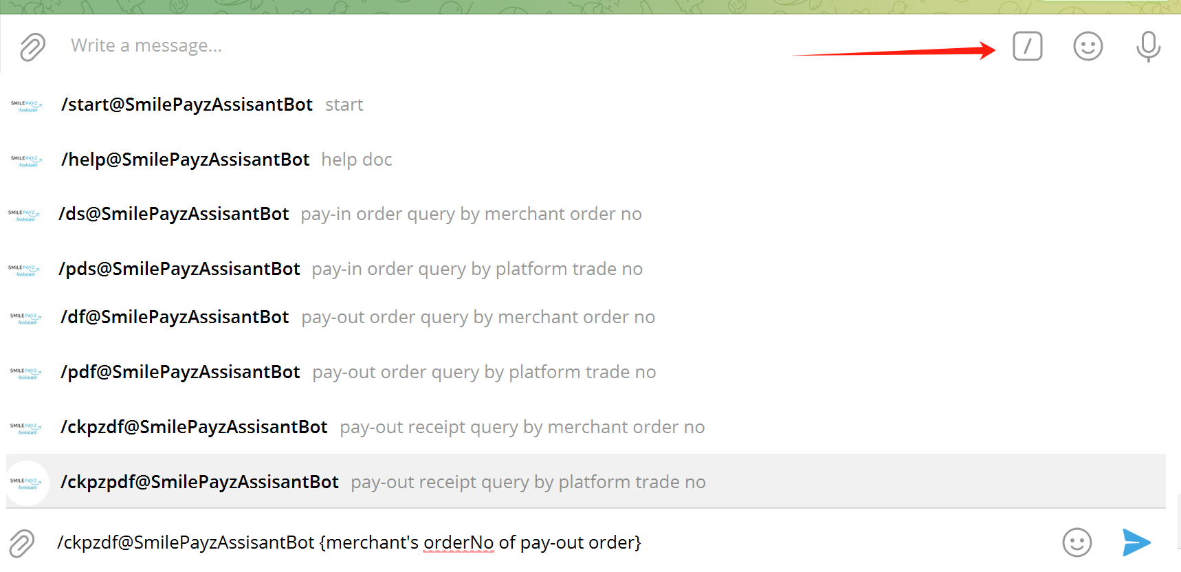 Telegram Bot Interface