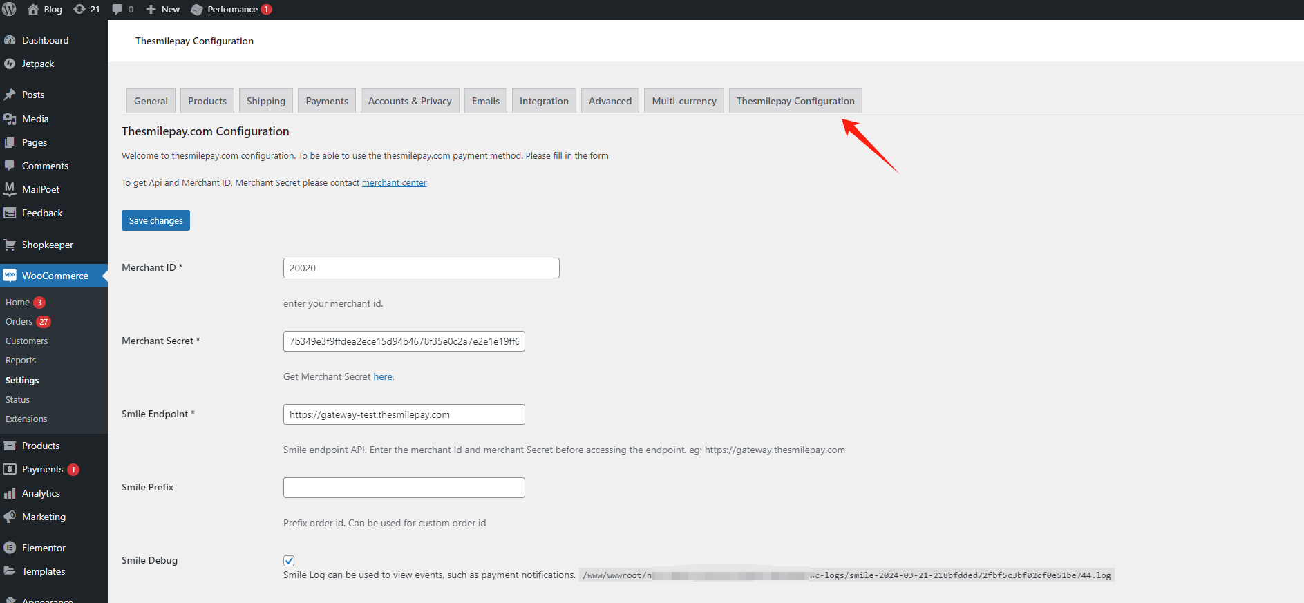Payment Method Configuration